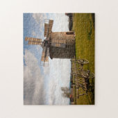 Niederländische Windmühle mit Clear Blue Sky Puzzle (Vertikal)