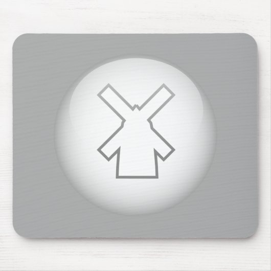 Niederländische Windmühle Mousepad (Vorne)