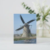 Niederländische Windmühle Postkarte (Stehend Vorderseite)