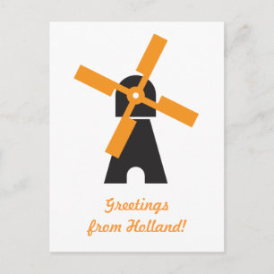 Niederländische Windmühle Postkarte