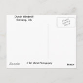 Niederländische Windmühle, Solvang CA Postkarte (Rückseite)