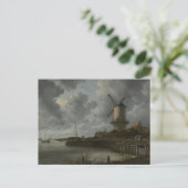 Niederländische Windmühle Wijk bij Duustede, Ruisd Postkarte (Stehend Vorderseite)