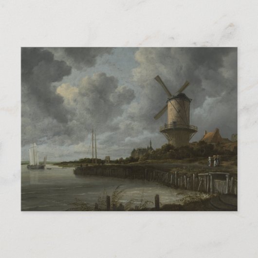 Niederländische Windmühle Wijk bij Duustede, Ruisd Postkarte (Vorderseite)