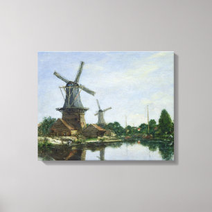 Niederländische Windmühlen, 1884 Leinwanddruck