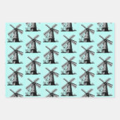 Niederländische Windmühlen Design Geschenkpapier Set (Vorderseite 3)