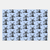 Niederländische Windmühlen Design Geschenkpapier Set (Vorderseite 2)