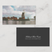 Niederländische Windmühlen, die Kunst-Visitenkarte Visitenkarte (Vorne/Hinten)