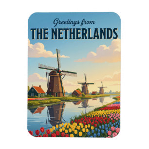 Niederländische Windmühlen Niederlande Magnet