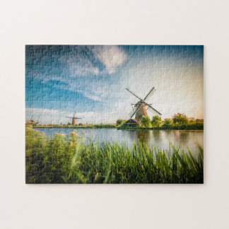 Niederländische Windmühlen | Rotterdam, Holland, F Puzzle