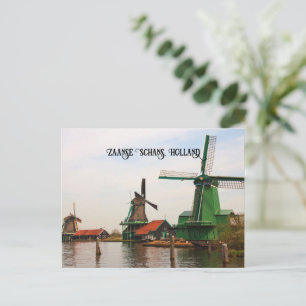 Niederländische Windmühlen, Zaanse Schans. Postkarte