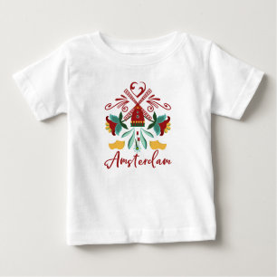 Niederländischer abstrakter Holland Entwurf Baby T-shirt