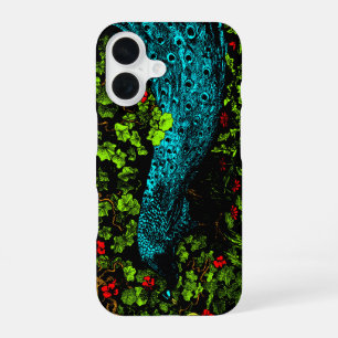 Niederländischer Art Nouveau Pfau und Schmetterlin iPhone 16 Hülle