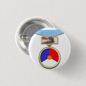 Niederländischer Asmedaillenknopf Button (Vorne & Hinten)