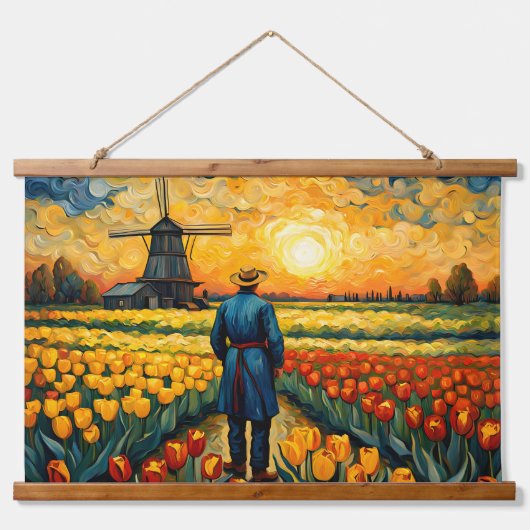 niederländischer Bauer Wandteppich Mit Holzrahmen (Vorne)