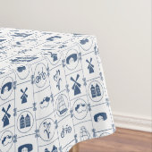 Niederländischer blauer Traditions-Entwurf Tischdecke (Beispiel)