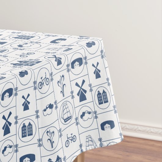 Niederländischer blauer Traditions-Entwurf Tischdecke (Beispiel)