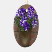 Niederländischer Clog mit Lila blauem weißem Viole Keramik Ornament (Rechts)