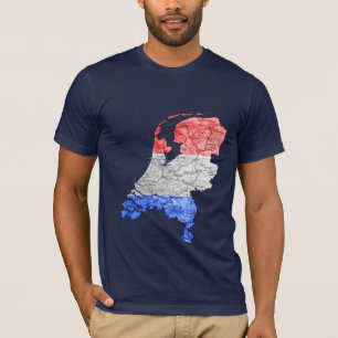 Niederländischer Flagcolor Karten-T - Shirt