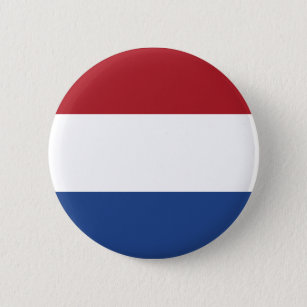 Niederländischer Flaggen-Knopf Button