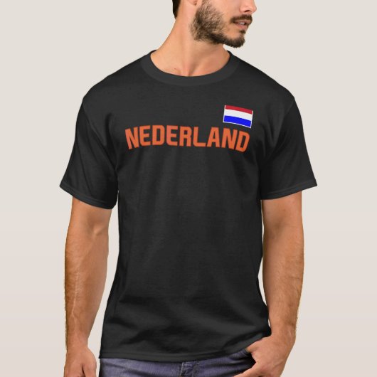 Niederländischer Flaggenstaat T-Shirt (Vorderseite)
