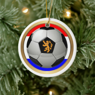 Niederländischer Fußball Ballsport Keramik Ornament
