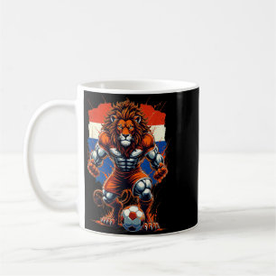Niederländischer Fußball Fan Vintage Löwe Tier Kun Kaffeetasse