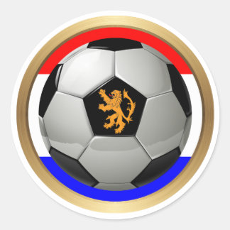 Niederländischer Fußballball mit niederländischer Runder Aufkleber