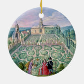 Niederländischer Garten, 1650 (w/c auf Papier) Keramik Ornament (Hinten)