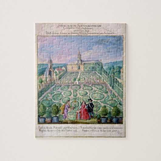 Niederländischer Garten, 1650 (w/c auf Papier) Puzzle (Vertikal)