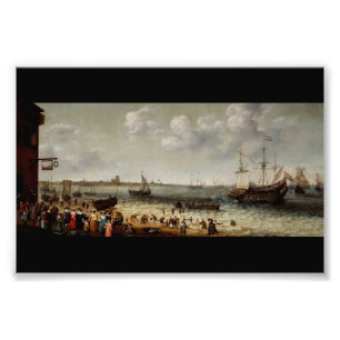 Niederländischer Hafen in der Nähe der niederländi Fotodruck