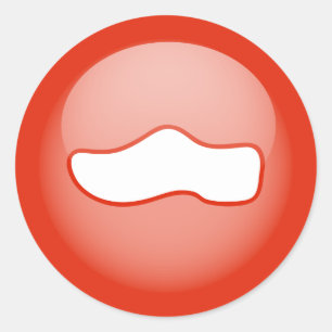 Niederländischer hölzerner Schuh Runder Aufkleber