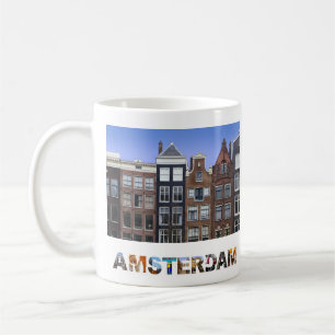 Niederländischer Kanal Amsterdams bringt Foto Kaffeetasse