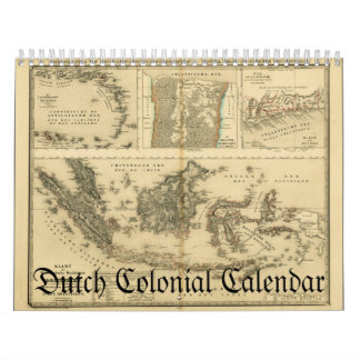 Niederländischer Kolonialkarten-Kalender Kalender
