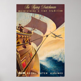 Niederländischer Kunstdruck KLM-Reiseposter Poster