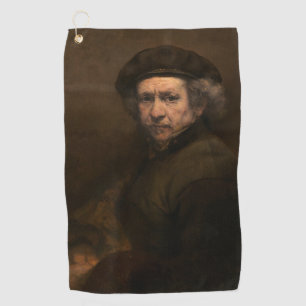Niederländischer Künstler Rembrandt Selbstporträt  Golfhandtuch