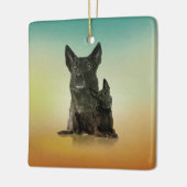 Niederländischer Schäfer - Dutchie Keramikornament (Links)