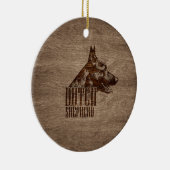 Niederländischer Schäfer-Hund Keramik Ornament (Rechts)