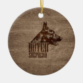 Niederländischer Schäfer-Hund Keramik Ornament (Vorne)