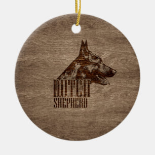 Niederländischer Schäfer-Hund Keramik Ornament