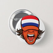 Niederländischer Sport-Fan Button (Vorne & Hinten)