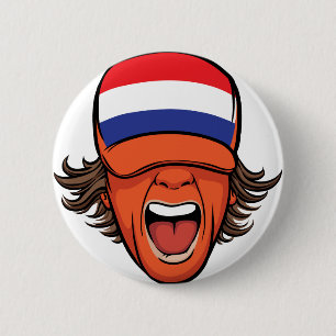 Niederländischer Sport-Fan Button
