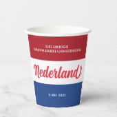 Niederländischer Unabhängigkeitstag Niederländisch Pappbecher (Vorderseite)
