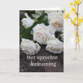 Niederländisches Beileid Met oprechte Karte (Gelbe Blume)