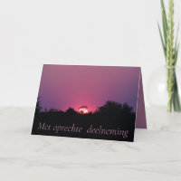 Niederländisches Beileid Pink Sunset