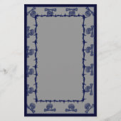 niederländisches Blau der gekreuzten Knochen Briefpapier (Vorderseite)
