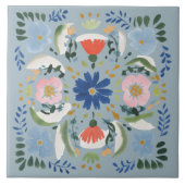 Niederländisches blaues Blumen Cottage Fliese (Vorderseite)