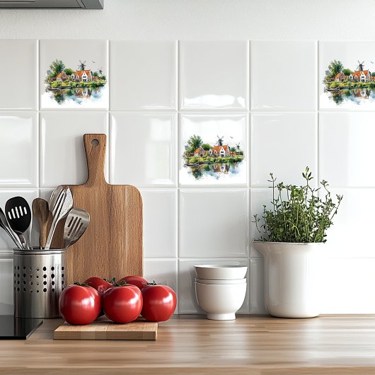 Niederländisches Dorf Fliese