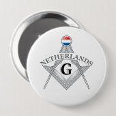 Niederländisches Freimaurerzeichen Button (Vorne & Hinten)