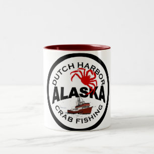 Niederländisches Hafen-Krabben-Fischen Zweifarbige Tasse