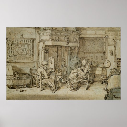 Niederländisches Inneres, 1617 Poster (Vorne)